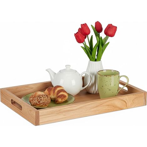 Walnut & MDF Serving Tray with Handles (1/5)
