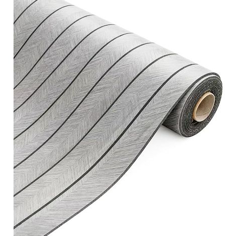 3D Self Adhesive Wooden Wall Panels 300 x 40 cm Wood Look Wall Decoration PVC Wall Decoration for Living Room Bedroom Wall Cladding Kitchen Hotel Office Grey (1/5)