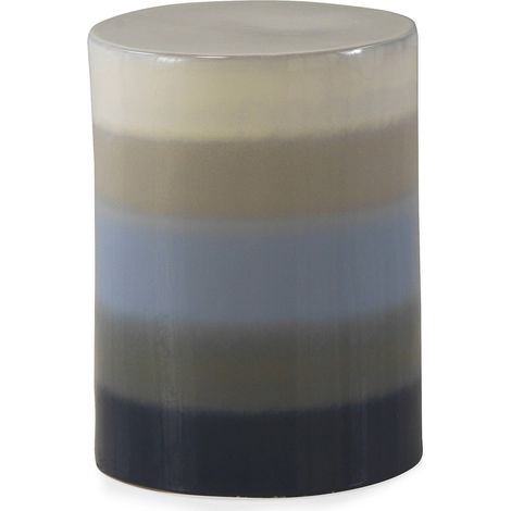 tabouret céramique multicolore design moderne finition émaillée - dégradé crème bleu gris multicolore (1/4)