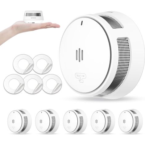 Wisualarm Détecteur de Fumée Pile de 10 Ans Silence à Distance (5 Pack)