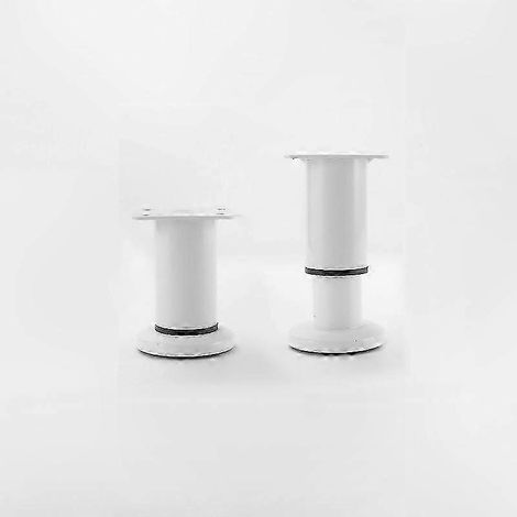 Ensemble de pieds de table réglables (4 pièces) : Hauteur d'établi réglable, installation facile, plage de hauteur 25-42 cm, blanc. (1/5)
