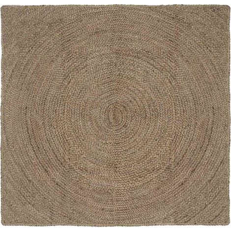 Bereichsteppiche Quadratisch Grau 120 x 120 cm Jute