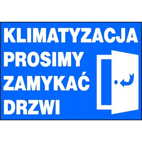 ZI-59 - KLIMAANLAGE-SCHILD BITTE TÜR SCHLIESSEN