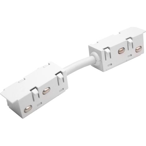 Connecteur d'angle pour rail magnétique V2 - 48V - 20mm - Blanc