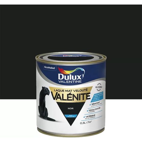 Testeur Mat Velouté Dulux Valentine Valénite Noir 0,125 L (1/4)