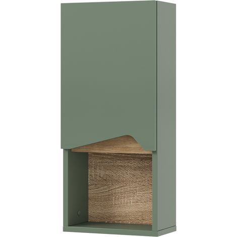 Marelle, Verde/Artigianale, 30 x 67 cm con porta e vano aperto, Vicco