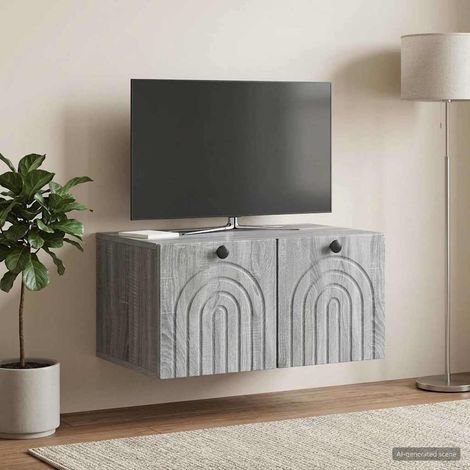 Wandmontierter TV-Schrank Graues Sonoma 59,5 x 41 x 30 cm (1/5)