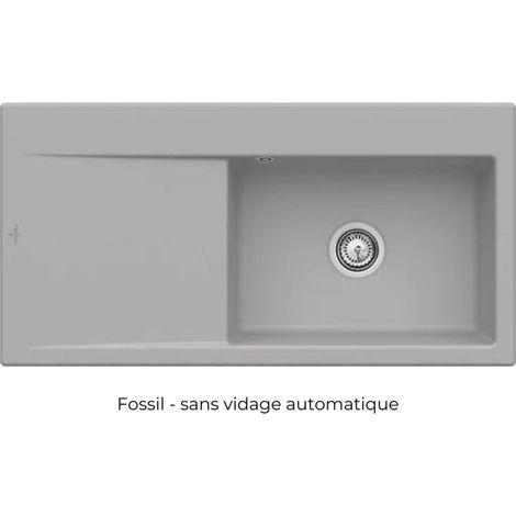 Fregadero encastrable VILLEROY ET BOCH Subway Style 60 autodrenante Fossil CeramicPlus cubeta a la derecha