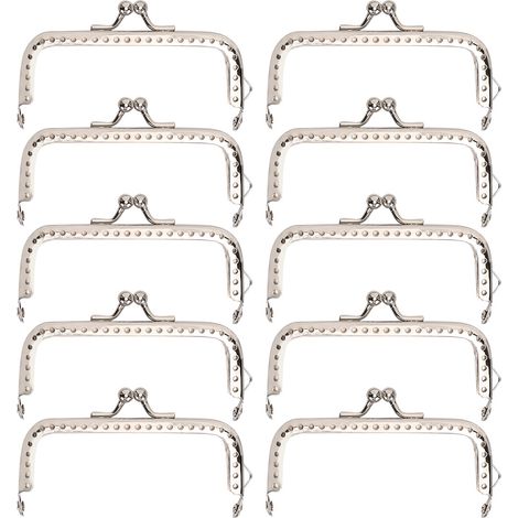 10 chiusure quadrate a telaio da 8,5 cm – Clip di chiusura per borse e progetti fai da te (1/5)