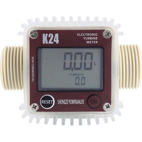 Débitmètre numérique de carburant diesel à turbine Pro K24 pour produits chimiques et eau, 2 couleurs (1/4)