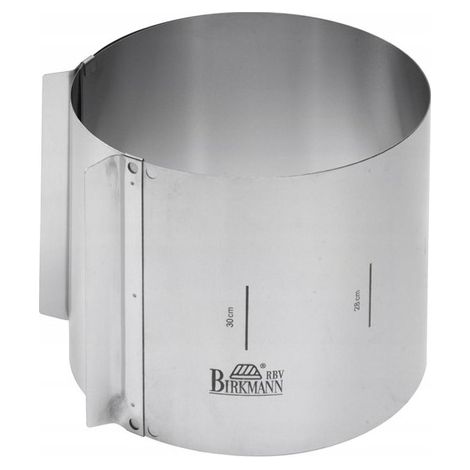 ANNEAU À GÂTEAU RÉGLABLE MOULE À CUISSON FACILE BIRKMANN 18-30CM (1/2)