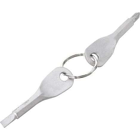 Ensemble de 2 clés, outil de poche EDC pour l'extérieur, tournevis en acier inoxydable, porte-clés en acier (1/5)