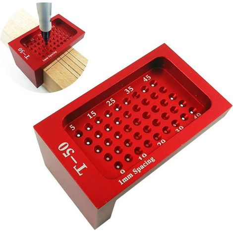Outils de précision pour le travail du bois, outil de mesure de trous en alliage d'aluminium, règle de positionnement de trous métrique, outil de marquage en T