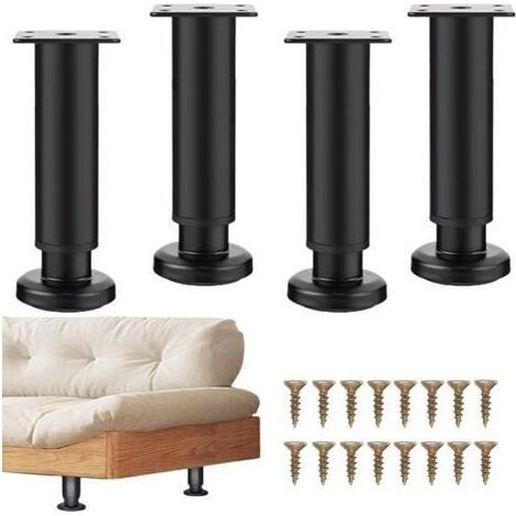 Lot de 4 pieds de meubles réglables, 18-30 cm, pieds de meubles de salle de bain, pieds réglables pour meubles, table, chaise, bureau, cuisine, armoire, canapé (1/5)