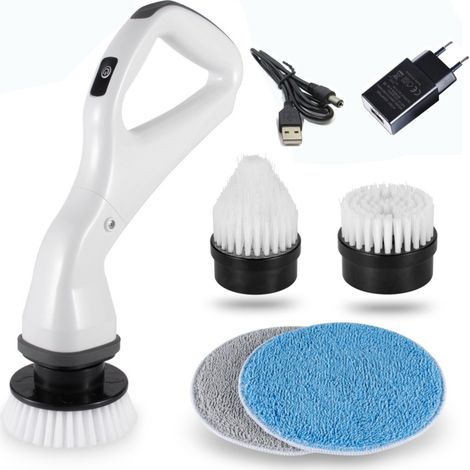 Nettoyeur Électrique Rotatif 360° sans Fil - Brosse de Puissance pour Sols, Salle de Bain et Cuisine (1/5)