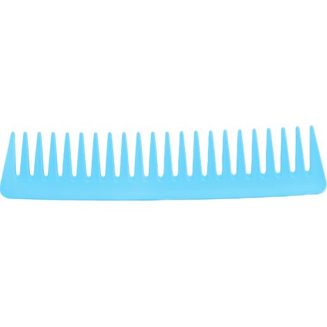 Peigne à Dents Larges pour Cheveux Bouclés et Frisés, Parfait pour Démêler Cheveux Secs ou Humides - Bleu (1/5)