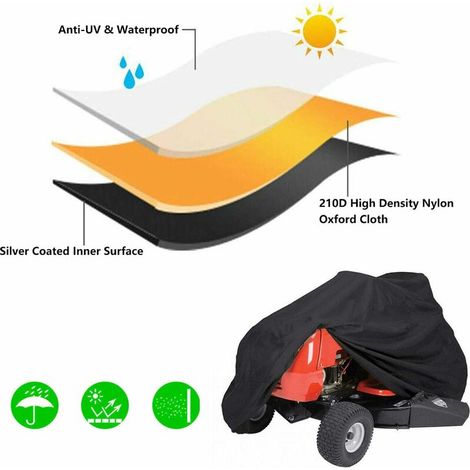 RHG Housse imperméable pour tondeuse autoportée - Housse de protection pour tracteur de jardin,L(182111116CM) (1/5)