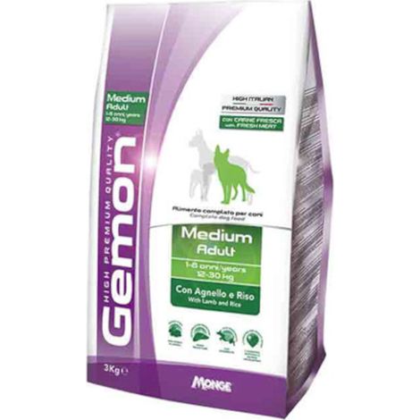 Gemon Medium Adult con Agnello e Riso 3kg