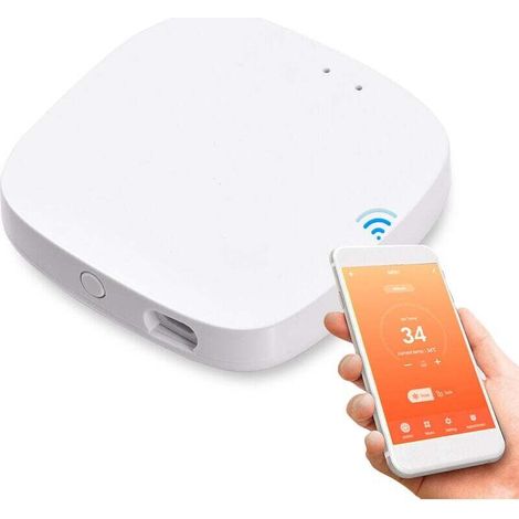 Passerelle Zigbee 3.0 Hub Smart sans fil Home Bridge Support Smart Life Le protocole WiFi de l'application Tuya fonctionne avec Alexa Google Home, Blanc (1/5)