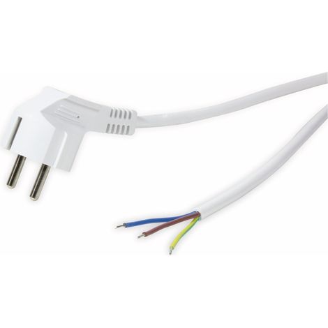 LOGILINK Netzkabel mit 90° Schutzkontaktstecker CP136, 1,5 m, weiß (1/2)
