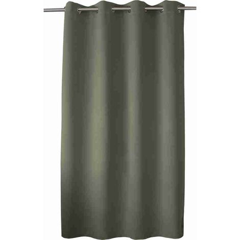 Rideau occultant thermique en microfibre 135x180 cm – Doublé polaire pour isolation thermique – Coloris vert – Decostars (1/3)