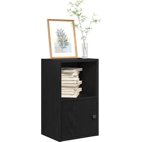 Bücherregal Schwarz Eichen-Optik 31x24x52 cm Holzwerkstoff