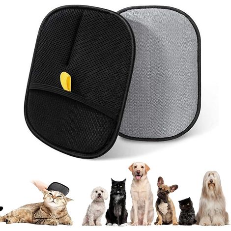 1 Pcs Gant Poils Animaux Double Face Réutilisable, Gant Poil Chat & Chien, Gant de Toilettage pour Chat et Chien, Ramasse Poils Animaux, Gant Pour Enlever les Poils de Chat sur Meubles (1/5)