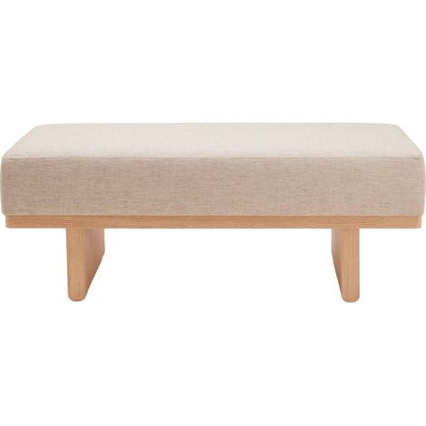 Banc en Bois et tissu naturel ANCA