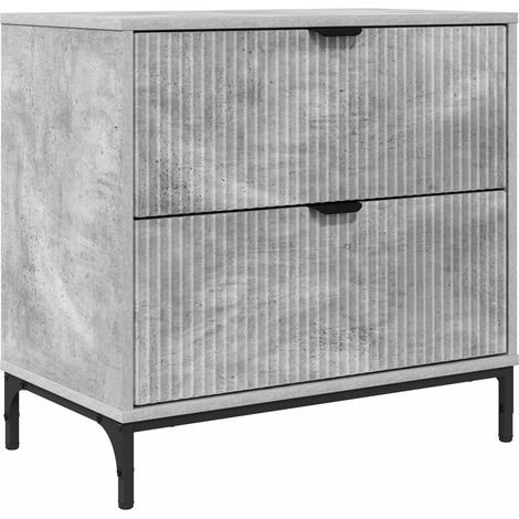 Maison Exclusive - Table de chevet Gris béton 63,5 x 36 x 61 cm Bois d'ingénierie (1/5)