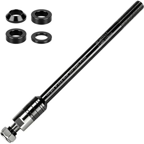 Axe enfichable pour remorque de vélo, M12 x 1,5 (160-178 mm), longueur de tige réglable, montage rapide, adaptateur d'essieu enfichable, robuste et léger (1/5)