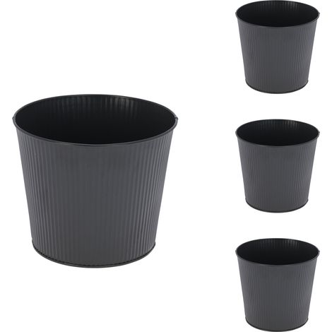4er Blumentopf Ø17xH15cm-ME1000200-Anthrazit-4er (1/3)