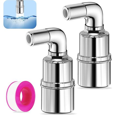 2 Vanne à Flotteur Entièrement Automatique, Valve de Contrôle du Niveau d'Eau en Acier Inoxydable 304 avec Vanne Flottante, Régulateur Automatique pour Réservoirs, Piscines, Tours d'Eau (1/5)