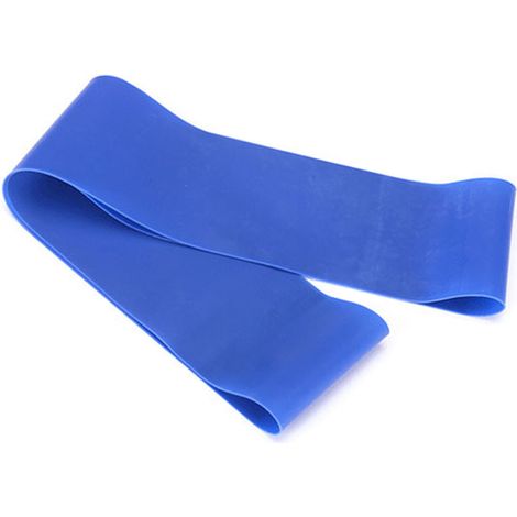 Bandes élastiques de résistance pour exercices de musculation, bleues, 6,8 kg (15 lb). (1/5)