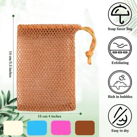 Bolsa para jabón,4 piezas,Bolsa para pastilla de jabón,Bolsa para pastilla de jabón,Bolsa para pastilla de champú,Bolsas de jabón con cordón (1/4)