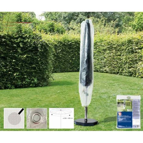Housse Parasol Jardin Transparente 250-450cm, Protection Intempéries Traitante UV et Hydrofuge (1/2)