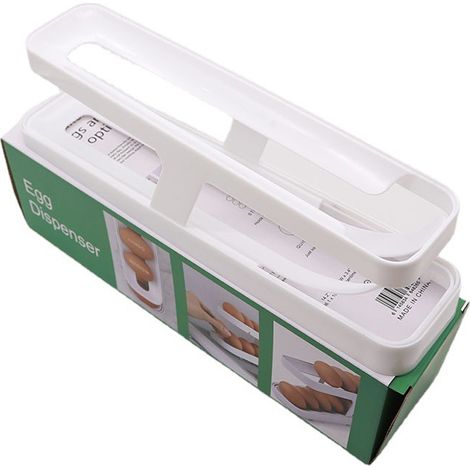 Boîte à œufs pour réfrigérateur, distributeur d'œufs, support à œufs, rangement pour 12 à 14 œufs, double compartiment, organisateur de cuisine (1/4)
