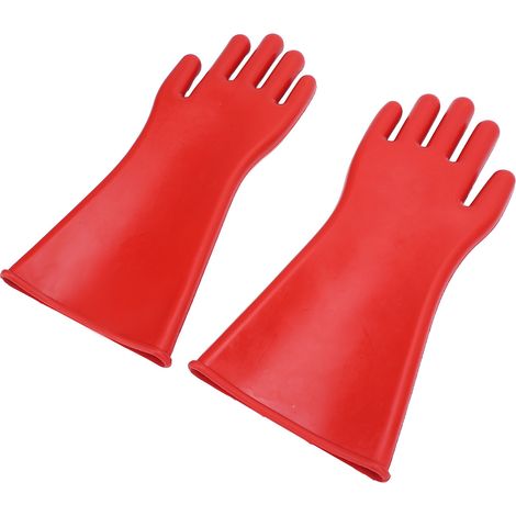 1 Paire Gants Isolants Électriques en Caoutchouc Imperméables Protection 12000V (1/5)