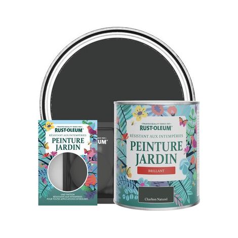 Peinture Jardin, Finition Brillante - Charbon Naturel (1/2)