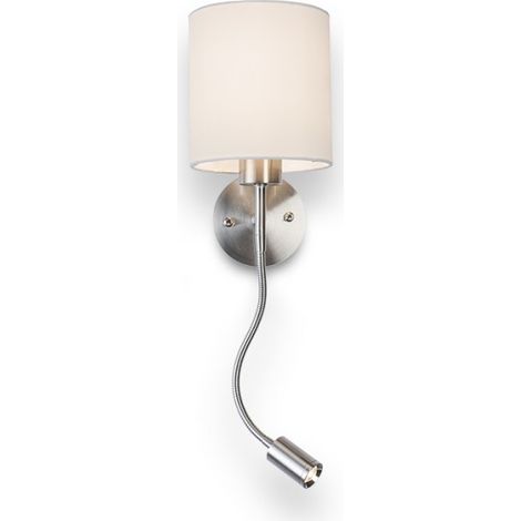 Lampada VERSA da parete con paralume bianco opaco 230V E27 LED 42+3W 40° 3000K