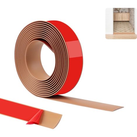 400cm-4cm Bandes de Transition Au Sol en PVC,Auto-adhésives Bandes de Sol Pour Portes Conviennent Pour Transitions Douces et Couvre-joints Entre Sols Stratifiés et Moquettes, Carrelages (1/5)