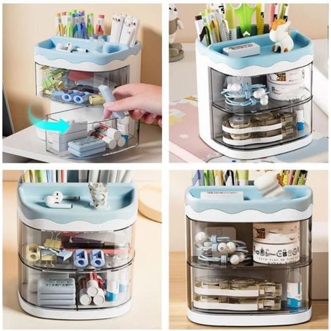 porte-stylo,organisateur de stylos avec tiroirs,Porte-stylo de bureau,organiseur rangement de papeterie,pour maison,école,étudiant (1/4)