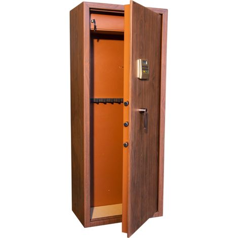 Fuciliera con tesoretto rivestita in legno TECHNOSAFE Technomax TCL - 10 Combinazione Elettronica