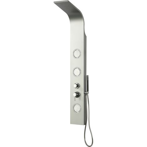 Colonna Idromassaggio realizzata in Alluminio rifinita in colore argento modello A-85