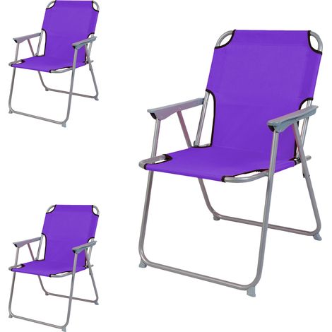 3 Stück Garten / Campingstuhl Oxfort Lila-MPO2600L-3 (1/2)