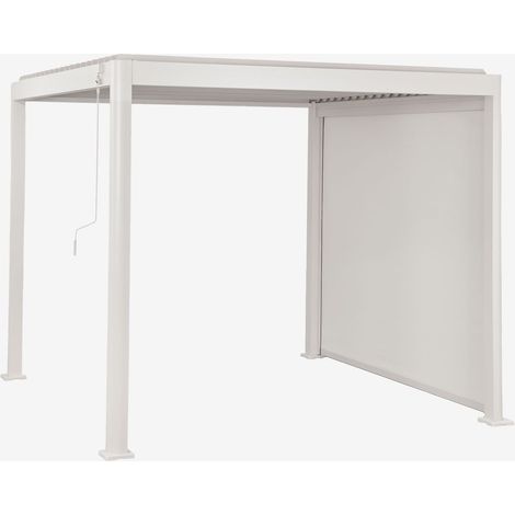 SKLUM Seitenmarkise für bioklimatische Aluminium-Pergola mit Lamellen Druvia Gardenia Weiß &x2194&xFE0E 3 m                                  (1/5)