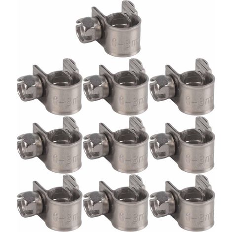 Mini Tuyau de Conduite de Carburant en acier inoxydable Clip de serrage Tuyau 10 pcs 6-8Mm pour voitures (1/5)