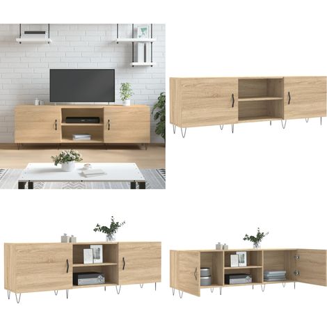 TV-Schrank Sonoma-Eiche 150x30x50 cm Holzwerkstoff - TV-Ständer Holz - TV-Schrank Sonoma-Eiche