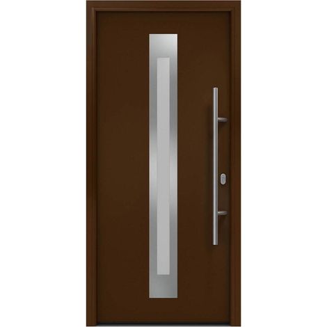 Hörmann Ecostar Haustür "ISOPRO IP 770S", terrabraun (RAL 8028), 110 x 210 cm (B x H), DIN Rechts