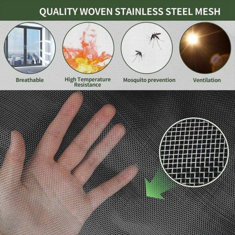 Moustique de Fenêtre en Acier Inoxydable 31,5 Po X 10 Pi, Idéale pour les Grilles D'Aération, les Portes Moustiquaires et les (1/5)
