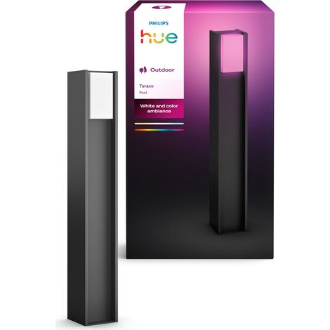Lámpara de pie - PHILIPS HUE - Turaco - Gris antracita - IP44 - Luz blanca y de color - 1100 lúmenes (1/5)